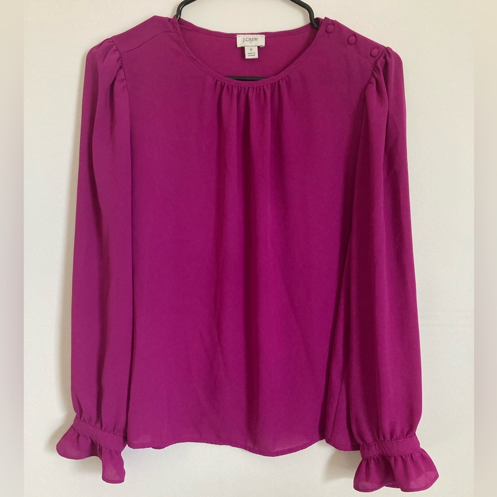 J.Crew Factory // Fuschia Blouse // size S